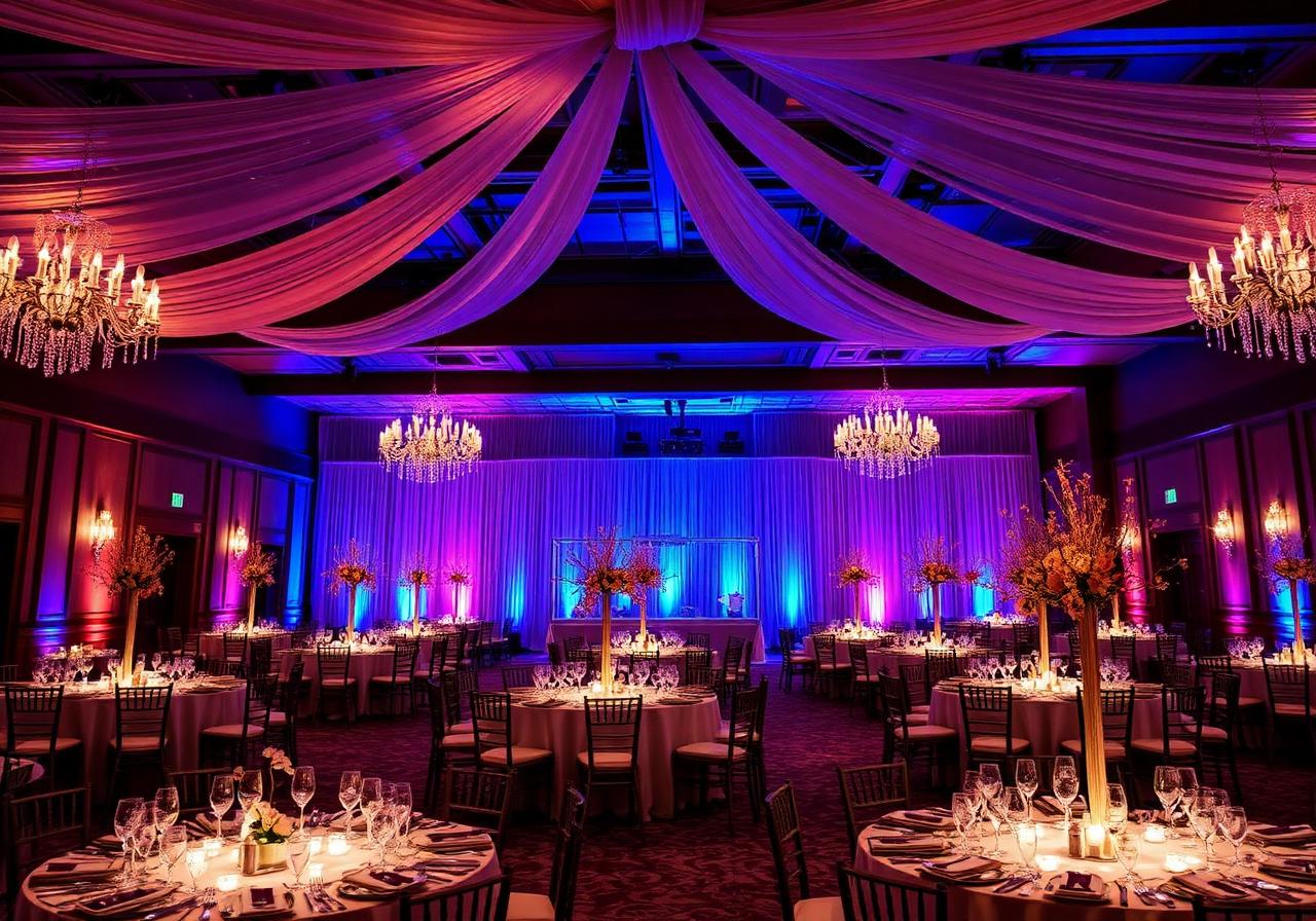 Luxury wedding reception