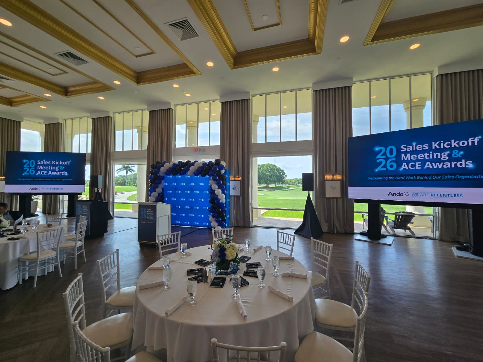 Corporate event setup