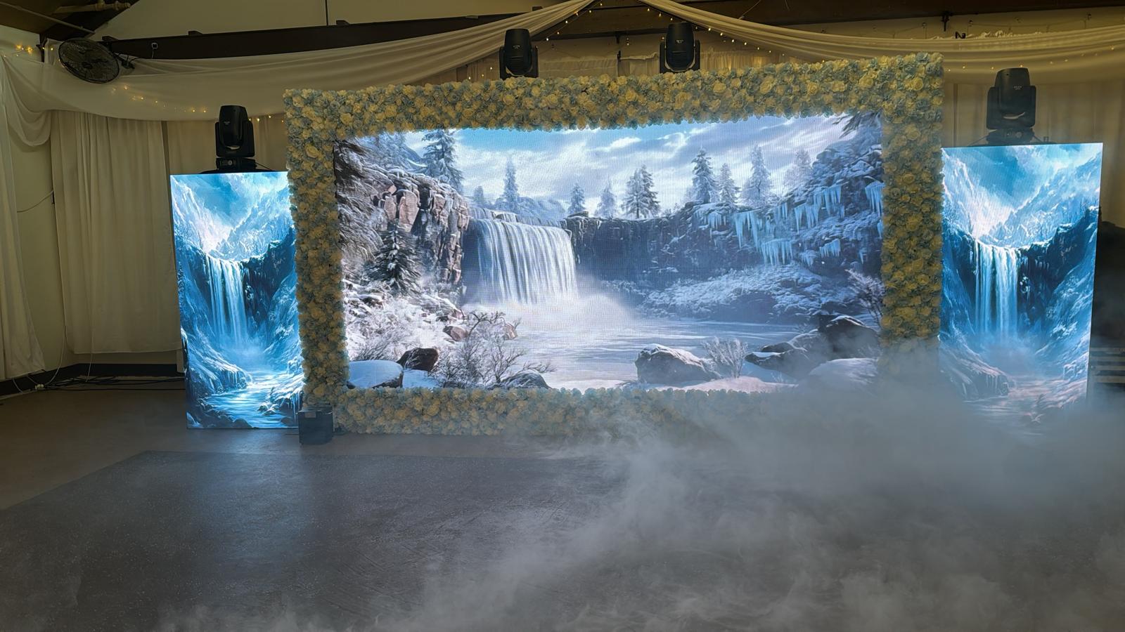 LED wall installation